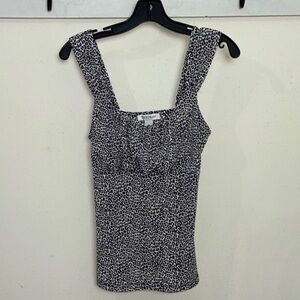 White House Black Market - Black and White Leopard Tank Top
